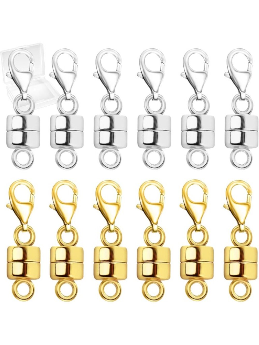 Magnetic Necklace Clasps & Lobster Closure Set - Easy to Use Jewelry Fasteners